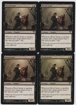 MTG 4X Blood Artist X4 Avacyn Restored Magic - LP - Image 1