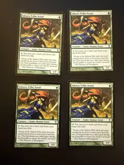 4x Magic The Gathering - MTG Sakura-Tribe Scout 144/165 LP - Image 1