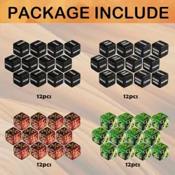 48 Pieces Abilities Keywords MTG Dice Counters Plus One Life Counter Red&green - Image 4