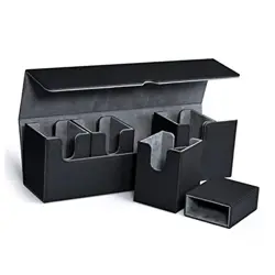 Card Deck Box with Dice Tray for MTG, 5 in 1 Card Deck Case 5 IN 1 A1-Black - Image 1