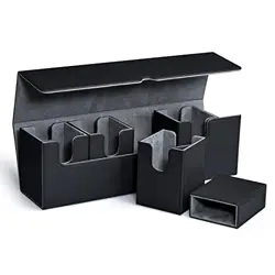 Card Deck Box with Dice Tray for MTG, 5 in 1 Card Deck Case 5 IN 1 A1-Black - Image 2