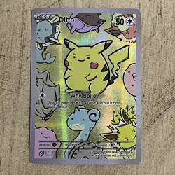 After Skool Hobby Ditto Pikachu 11 Series 2 Holo Pokemon Fan Art Genetic Mystery - Image 1