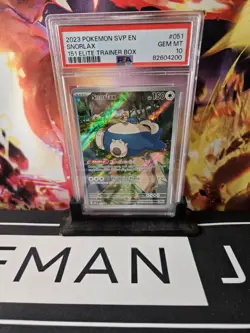 2023 POKEMON SVP EN-SV BLACK STAR PROMO 151 ELITE TRAINER BOX SNORLAX PSA 10 - Image 2