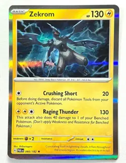 Zekrom 066/182 Holo Rare - Paradox Rift Pokemon TCG - Pack Fresh Near Mint NM! - Image 1
