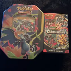 Pokemon TCG Chaos Rising Booster Bundle 6 Packs + Mega Charizard Tin 4 - Image 2