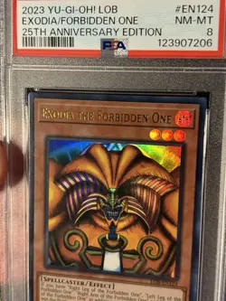 YuGiOh - Exodia The Forbidden One LOB-EN124 25th Anniversary - PSA 8 NM-MT - Image 2