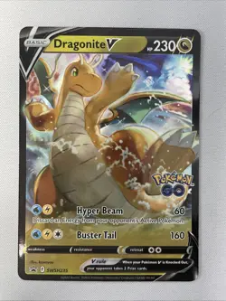 Pokemon GO Dragonite V & VSTAR SWSH236 Full-Art Holo Promo Cards - Image 1