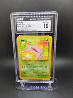 Koffing 51/102 Base Set Pokemon CGC 10 Gem Mint - Image 1