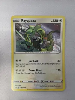Pokemon TCG Rayquaza SWSH Black Star Promo SWSH029 Cosmos Holo Promo NM - Image 1
