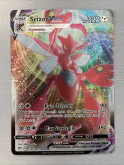 Scizor Vmax 119/189 Darkness Ablaze NM Full Art Ultra Rare Pokemon Card - Image 1