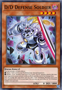 Yugioh! D/D Defense Soldier DOOD-EN002 COMMON DOOM OF DIMENSIONS PREORDER - Image 1