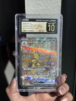 CGC Pristine 10 Alakazam ex 203/165 SV2a Card 151 SAR Full Art Holo JP 2023 - Image 1