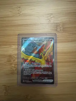 Pokemon TCG Team Rocket's Moltres Ex Ultra Rare Holo 208/182 - Image 1