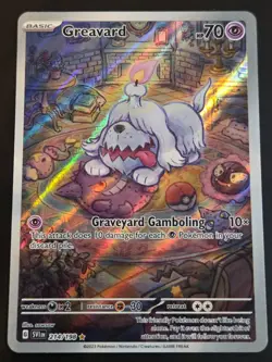 Pokemon Greavard 214/198 S&V Base Set Illustration Rare Card Near Mint - Image 1