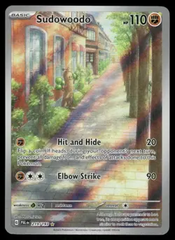 Pokemon Cards Sudowoodo 219/193 Paldea Evolved Illustration Rare NM - Image 1
