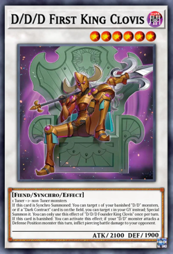 Yugioh! D/D/D First King Clovis DOOD-EN038 COMMON DOOM OF DIMENSIONS PREORDER - Image 1
