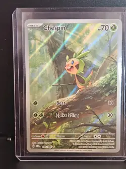 Pokemon TCG - Chespin 087/086 Me04: Chaos Rising Holo - Image 5