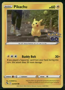 Pokemon GO #027/078 Pikachu (27) cosmos holo - Image 1
