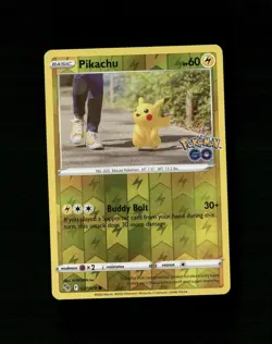 Pikachu 027/078 Common Pokemon GO Pokemon Reverse Holo Near Mint D-3 - Image 1