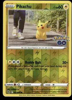 PIKACHU 027/078 POKEMON GO LP US SELLER - Image 2