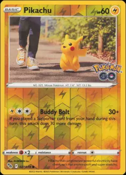 Pokemon - Pikachu (27) #027/078 - Pokemon GO Reverse Holo - Image 1