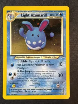 Light Azumarill 13/105 Neo Destiny Holo Pokemon - Image 1