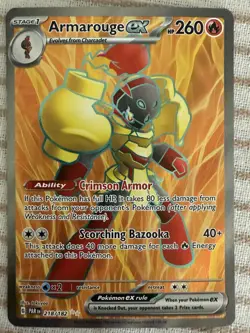 Pokemon TCG Armarouge ex 218/182 SV04: Paradox Rift Holo - Image 1