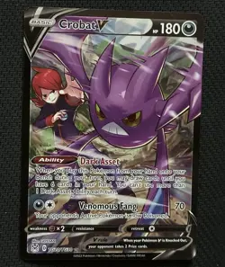 Pokemon Crobat V TG20/TG30 Lost Origin Holo Full Art - Image 1