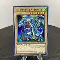Yugioh Blauaugiger W. Drache LCKC-DE001 Ultra Rare Near Mint V3 - Image 1