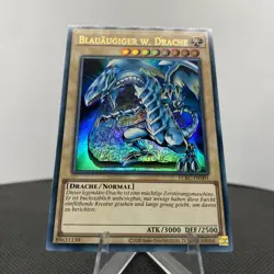 Yugioh Blauaugiger W. Drache LCKC-DE001 Ultra Rare Near Mint V3 - Image 3