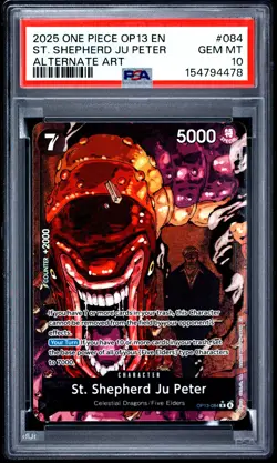 2025 ONE PIECE OP13-CARRYING ON HIS WILL #084 ST. SHEPHERD JU PETER PSA 10 - Image 1