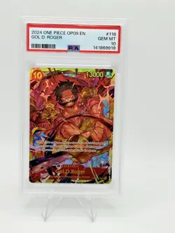 2024 ONE PIECE OP09-EMPERORS IN THE NEW WORLD 118 GOL D. ROGER SEC PSA 10 - Image 1