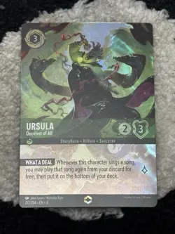 Disney Lorcana URSULA DECEIVER OF ALL ENCHANTED Foil 212/204 INKLANDS EN-3 - Image 1