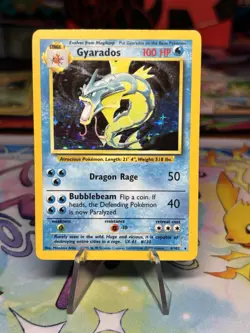 Pokemon TCG Gyarados Base Set Holo Rare Unlimited English 6/102 1999 Card HP - Image 1