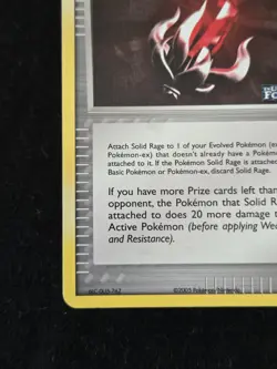 Pokemon Card Solid Rage (EX Unseen Forces) 92/115 Stamped Reverse Holo Vintage - Image 2