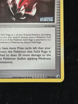 Pokemon Card Solid Rage (EX Unseen Forces) 92/115 Stamped Reverse Holo Vintage - Image 5