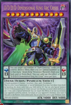 Yugioh! D/D/D/D Dimensional King Arc Crisis DOOM-EN035 STARLIGHT PREORDER - Image 1