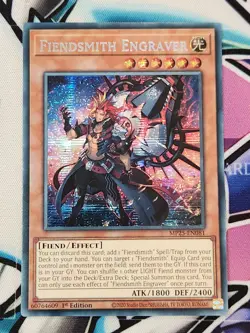 MP25-EN081 Fiendsmith Engraver Prismatic Secret Rare 1st Edition YuGiOh - Image 1