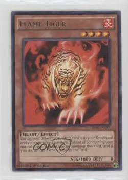 Flame Tiger 1st Ed. YuGiOh Battle Pack 3: Monster League #BP03-EN095 - Image 1