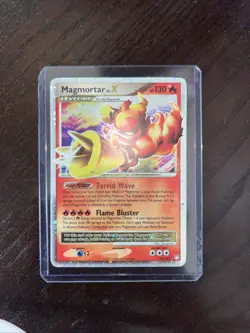 Pokemon TCG Magmortar LVL x Reverse Holo Rare Card 123/123 Mysterious Treasures - Image 1