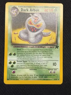 Pokemon *NM* Dark Arbok Card 19/82 WStamped WOTC Promo 2000 TCG - Image 3