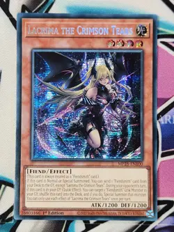 MP25-EN100 Lacrima the Crimson Tears Prismatic Secret Rare 1st Edition YuGiOh - Image 1