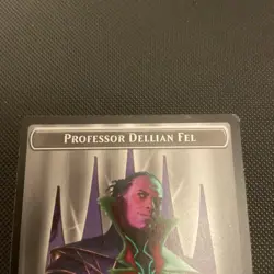 Emblem - Professor Dellian Fel Pest (0008) Double-Sided Token SOS; MTG - Image 2