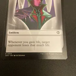 Emblem - Professor Dellian Fel Pest (0008) Double-Sided Token SOS; MTG - Image 3