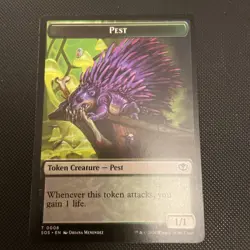 Emblem - Professor Dellian Fel Pest (0008) Double-Sided Token SOS; MTG - Image 4
