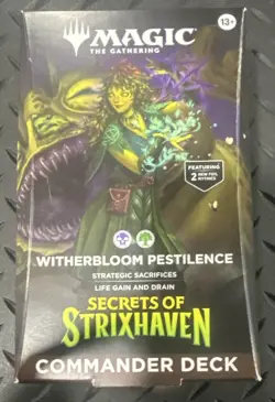 MTG Witherbloom Pestilence Secrets of Strixhaven Commander Deck Sealed - Image 1