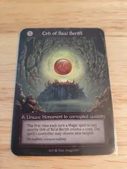 Orb Of Baal Berith - Sorcery Contested Realm Alpha Unique NON-FOIL NM - Image 1