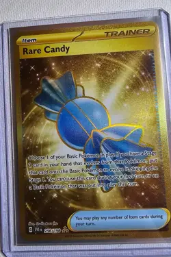 Pokemon TCG Scarlet & Violet - Gold Secret Rare Candy - Card 256/198, NM - Image 1
