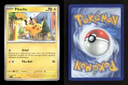 Pikachu 018/091 Paldean Fates NM/M Pokemon - Image 3