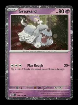Greavard (Cosmos Holo) 100/197 Holo Deck Exclusives NM/M Pokemon - Image 1